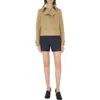 Burberry Cropped Cotton Trench Jacket In Brown