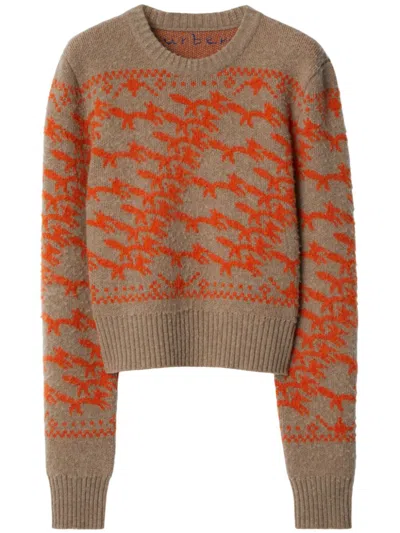 BURBERRY CROPPED FOX JUMPER