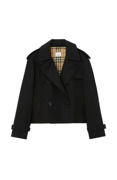 BURBERRY BURBERRY CROPPED GABARDINE TRENCH JACKET