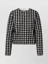 Burberry Houndstooth-pattern Crew-neck Jumper