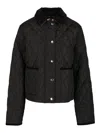 Burberry Check Lining Quilted Nylon Dorset Jacket Clothing In Black