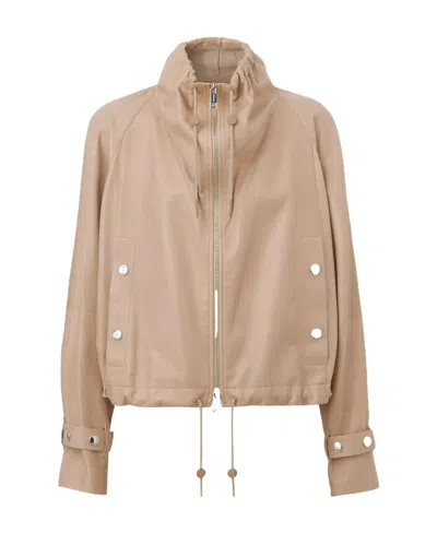 BURBERRY CROPPED LEATHER JACKET