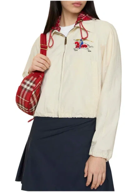 Burberry Cropped Newcott Hooded Jacket In Neutral