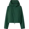 Burberry Classic-hood Zip-up Jacket In Ivy