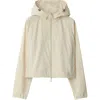 Burberry Equestrian Knight Zip-up Jacket In Soap