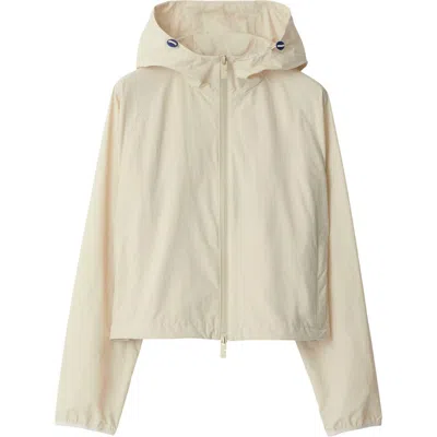 Burberry Equestrian Knight Zip-up Jacket In Soap