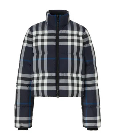 Burberry Cropped Puffer Jacket In Black