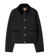 Burberry Oldham Quilted Nylon Crop Jacket In Black