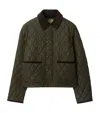 Burberry Cropped Quilted Field Jacket In Green