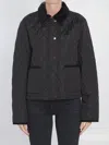 Burberry Check Lining Quilted Nylon Dorset Jacket Clothing In Black