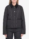 Burberry Check Lining Quilted Nylon Dorset Jacket Clothing In Black