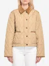 Burberry Padded Jackets With Corduroy Collar In Neutral