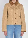 Burberry Padded Jackets With Corduroy Collar In Neutral