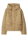 Burberry Cropped Quilted Nylon Hooded Jacket