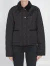Burberry Check Lining Quilted Nylon Dorset Jacket Clothing In Black