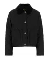 Burberry Black Polyester Oversize Jacket In Black