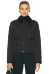 Burberry Check Lining Quilted Nylon Dorset Jacket Clothing In Black