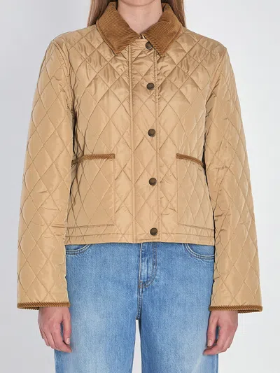 BURBERRY BURBERRY CROPPED QUILTED JACKET