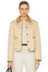 Burberry Cropped Quilted Jacket In Neutral