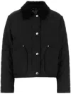 Burberry Black Polyester Oversize Jacket In Schwarz