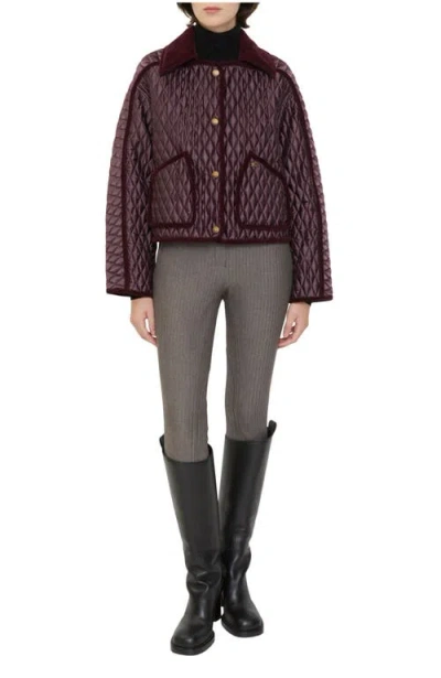BURBERRY BURBERRY CROPPED QUILTED NYLON FLORISTON JACKET