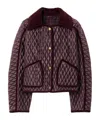 Burberry Floriston Corduroy-trim Quilted Barn Jacket In Brown