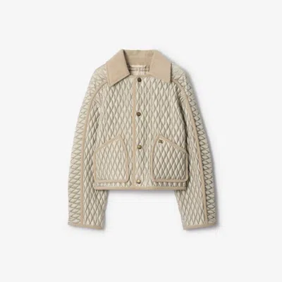 BURBERRY BURBERRY CROPPED QUILTED NYLON FLORISTON JACKET
