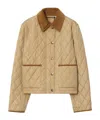 Burberry Quilted Jacket With Corduroy Collar And Pockets