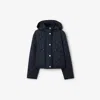 Burberry Cropped Quilted Nylon Jacket In Storm