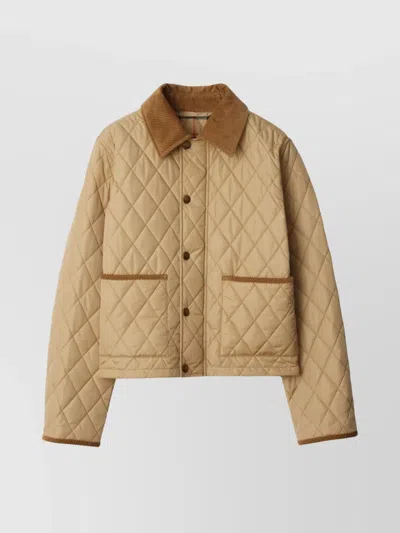 BURBERRY CROPPED QUILTED NYLON OLDHAM JACKET