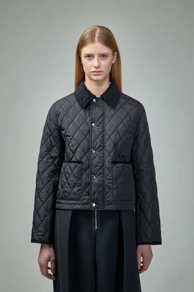 Burberry Cropped Quilted Nylon Witney Jacket In Black