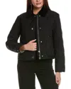 Burberry Black Polyester Oversize Jacket