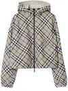 Burberry Women Embroidered Polyester Reversible Jacket In Grey