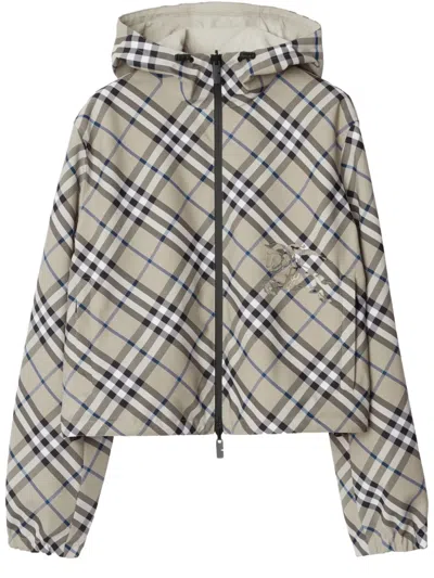 Burberry Women Embroidered Polyester Reversible Jacket In Multi