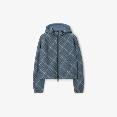 BURBERRY BURBERRY CROPPED REVERSIBLE CHECK HOODED JACKET