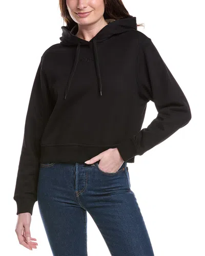 Burberry Cropped Sweatshirt In Black
