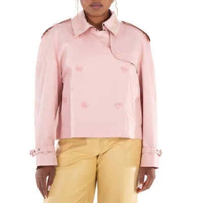Pre-owned Burberry Cropped Trenchcoat In Pink