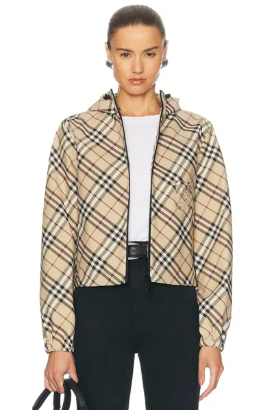 BURBERRY CROPPED WINDBREAKER
