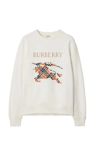 BURBERRY BURBERRY CROSS STITCH EKD  COTTON SWEATSHIRT