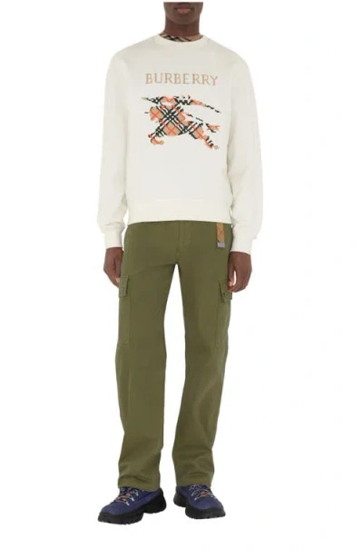 BURBERRY BURBERRY CROSS STITCH EKD  COTTON SWEATSHIRT