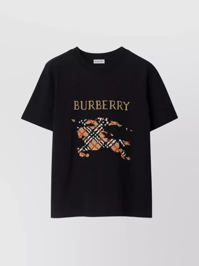 Burberry Cross Stitch Logo Cotton T-shirt