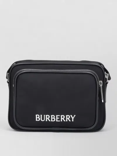 Burberry Crossbody Bag Adjustable Strap Front Side Pockets In Black