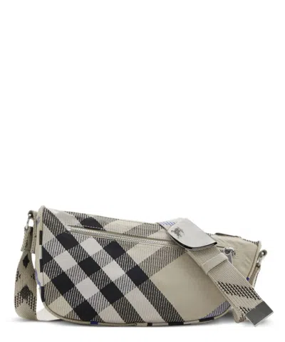 Burberry Small Shield Messenger Bag In Lichen