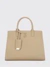 Burberry Frances Leather Tote Bag In Orange