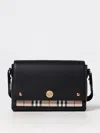 Burberry Note Medium Canvas And Leather Shoulder Bag In 黑色