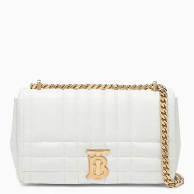 Burberry Lola Quilted-leather Crossbody Bag In White