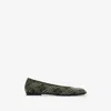 Burberry Crystal Check Suede Baby Ballerinas