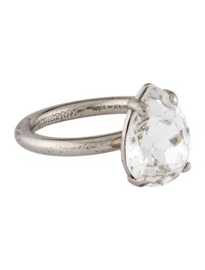 Pre-owned Burberry Crystal Cocktail Ring In Multi