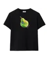 Burberry Crystal-embellished Cotton T-shirt In Black