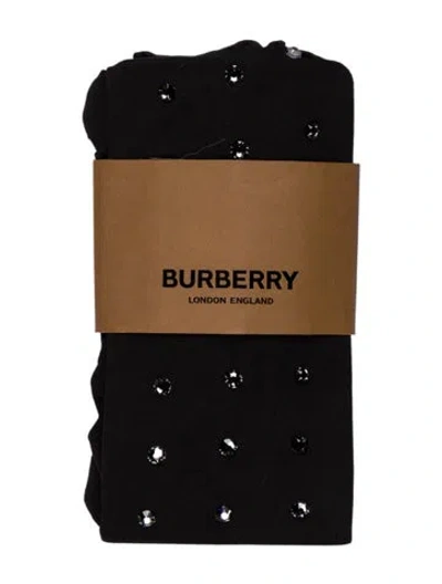 Pre-owned Burberry Crystal Embellished Leggings W/tags In Black